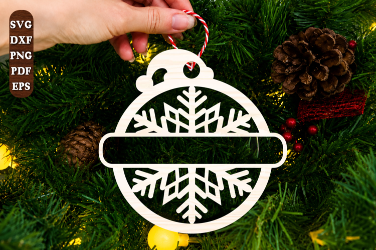 Snowflake Christmas Ornament Laser Cut SVG