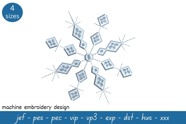 Snowflake Machine Embroidery Design