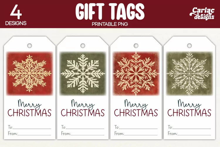 Christmas Gift Tags, Merry Christmas Printable Tags