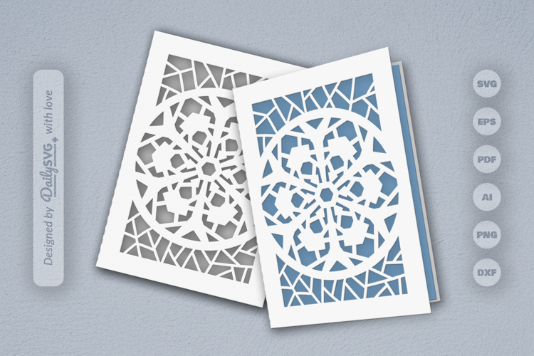 Snowflake Greeting Card SVG