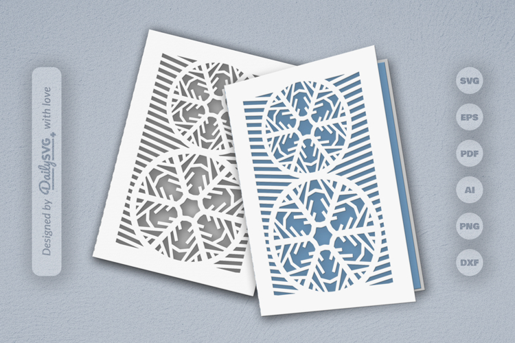 Snowflake Greeting Card SVG