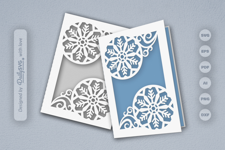 Snowflake Greeting Card SVG