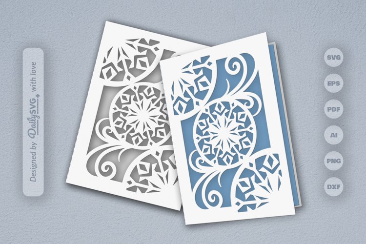 Snowflake Greeting Card SVG