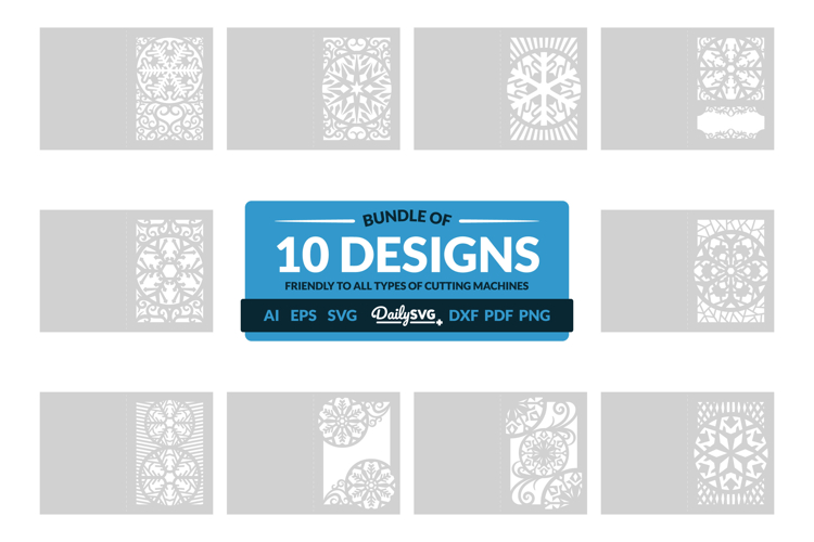 Snowflake Greeting Card SVG