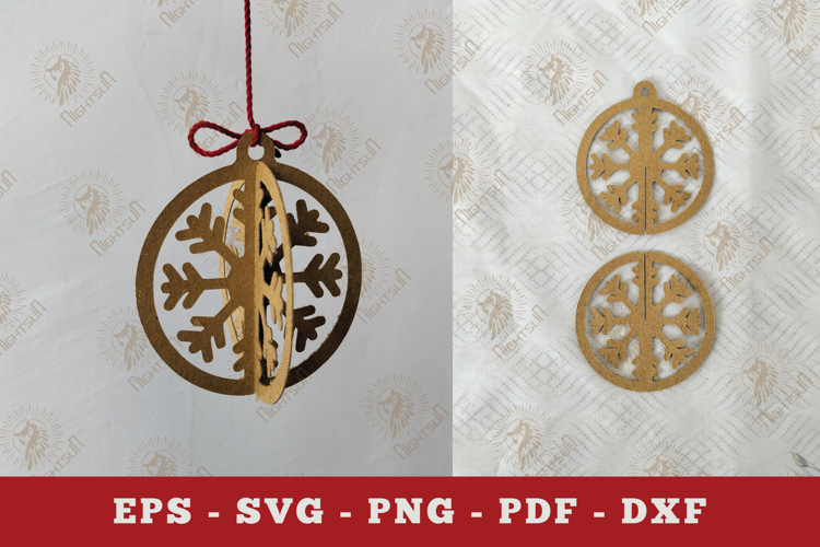 Snowflake Paper Cut Ornament SVG