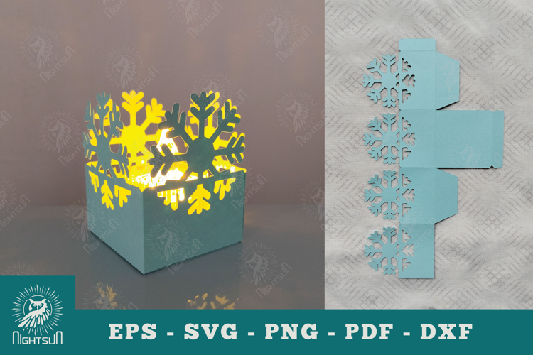 Snowflake Papercut Lantern SVG