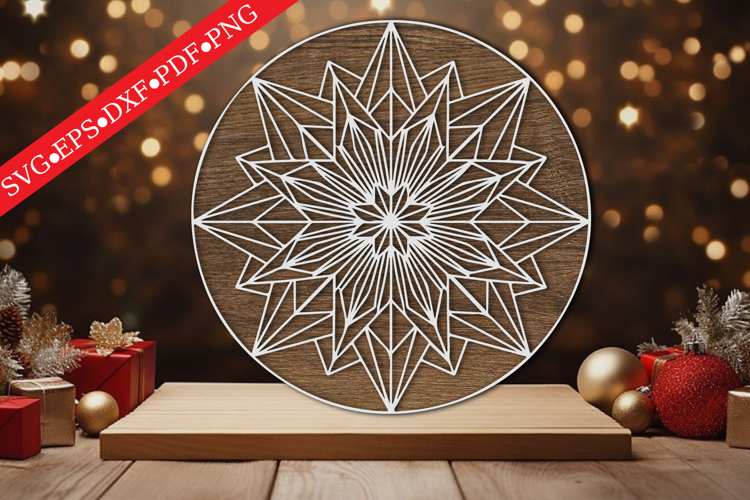 Snowflake Round Sign SVG