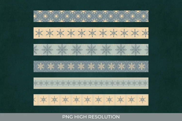 Snowflakes Element Seamless Stripe