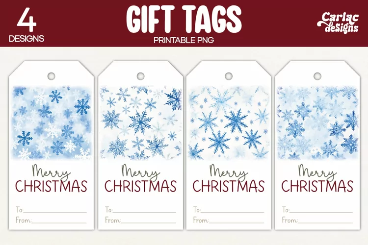 Christmas Gift Tags, Merry Christmas Printable Tags