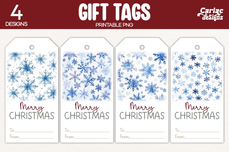 snowflakes gift tags