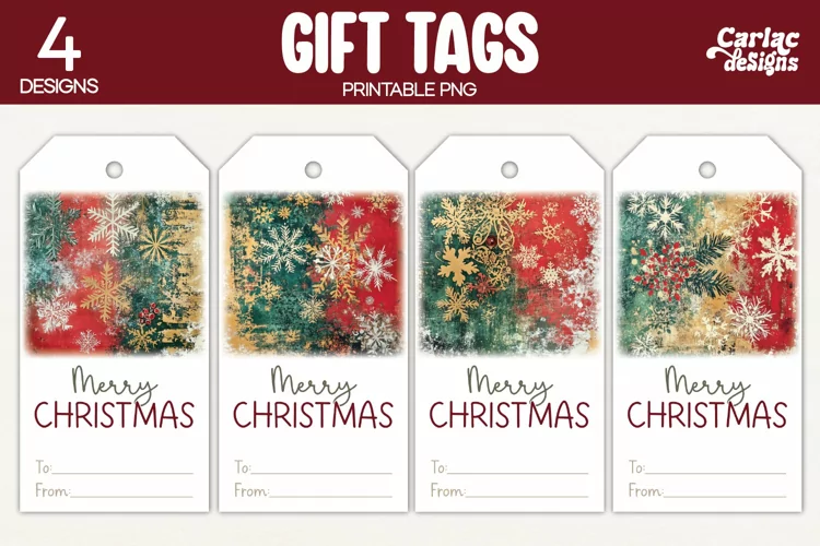 Christmas Gift Tags, Merry Christmas Printable Tags