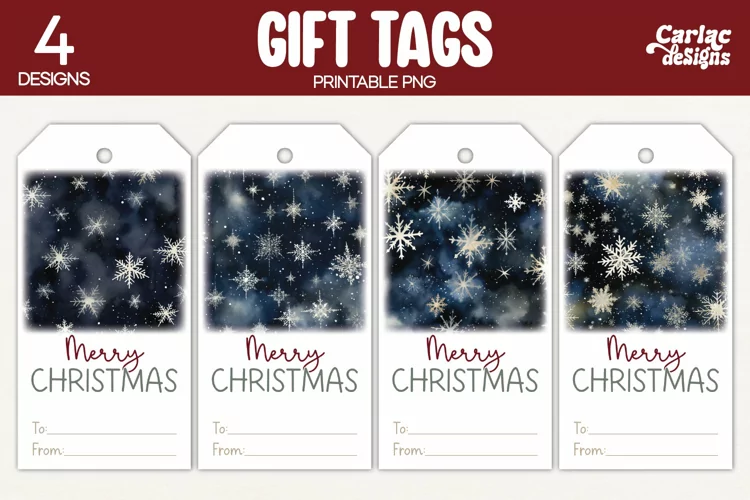 Christmas Gift Tags, Merry Christmas Printable Tags
