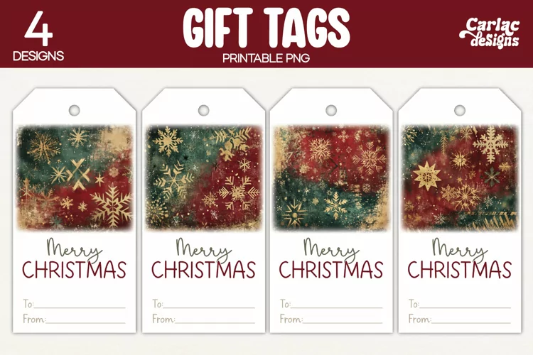 Christmas Gift Tags, Merry Christmas Printable Tags