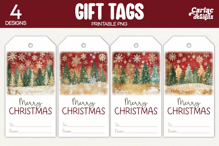 Christmas Gift Tags, Merry Christmas Printable Tags