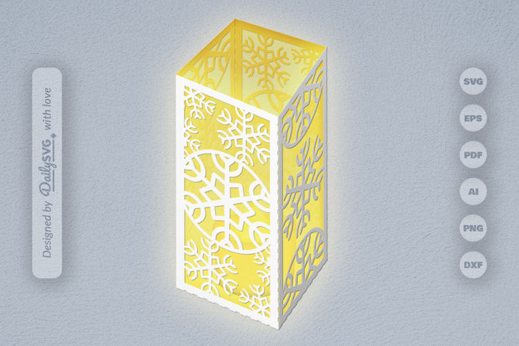Snowflakes Paper Lantern SVG
