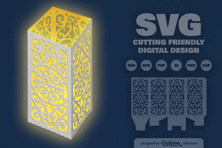 Snowflakes Paper Lantern SVG