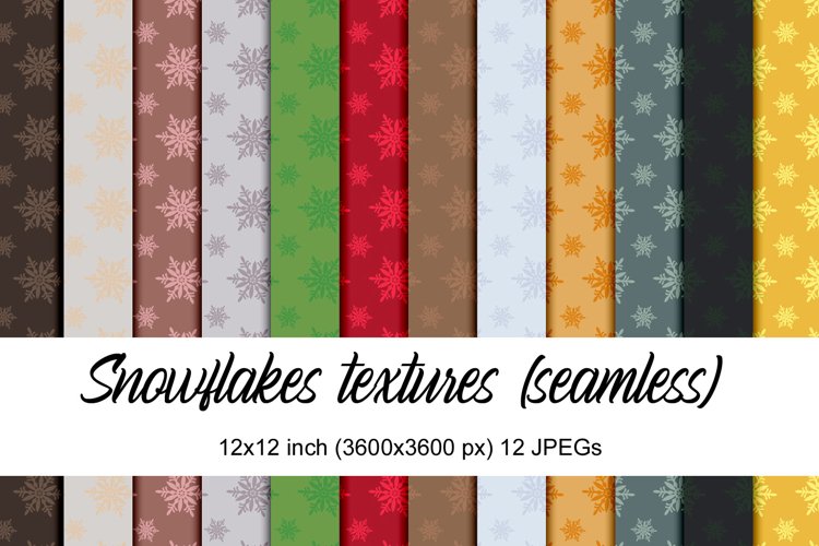 digital papers with snowflake pattern