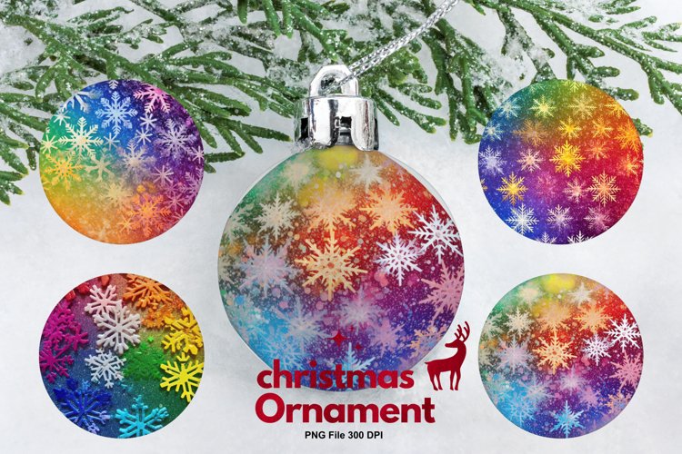 Christmas Ornament Snowflakes Round Ornament Decorate