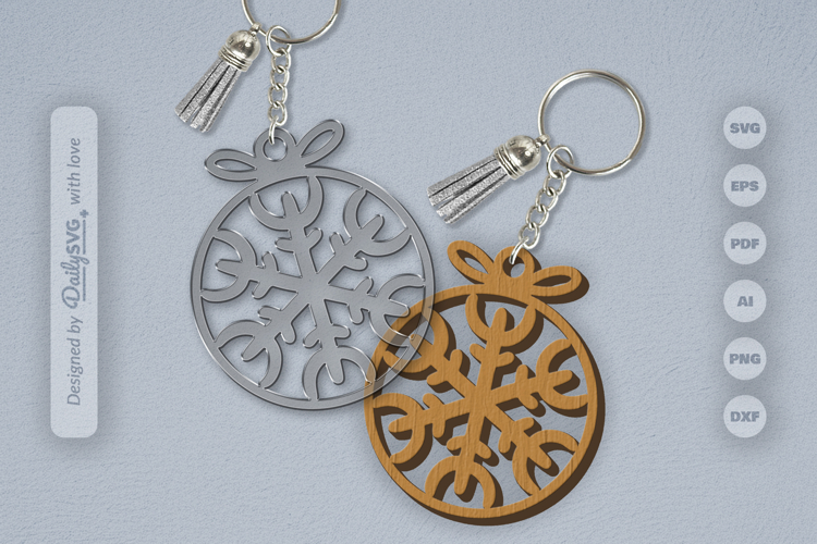 Snowflakes Round Bauble