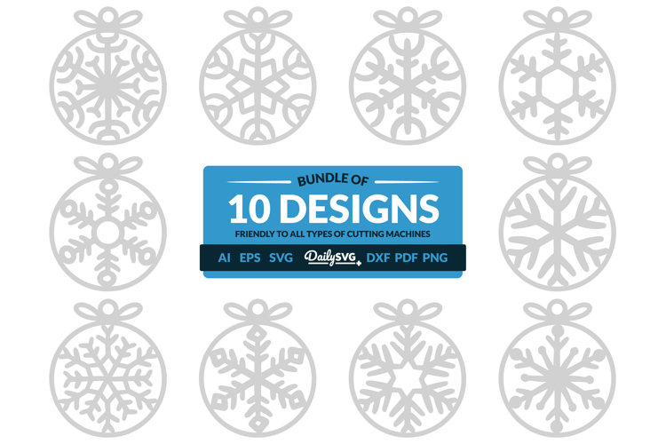 Snowflakes Round Bauble