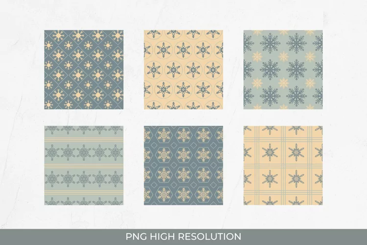 Snowflakes Seamless Pattern Paper Pack