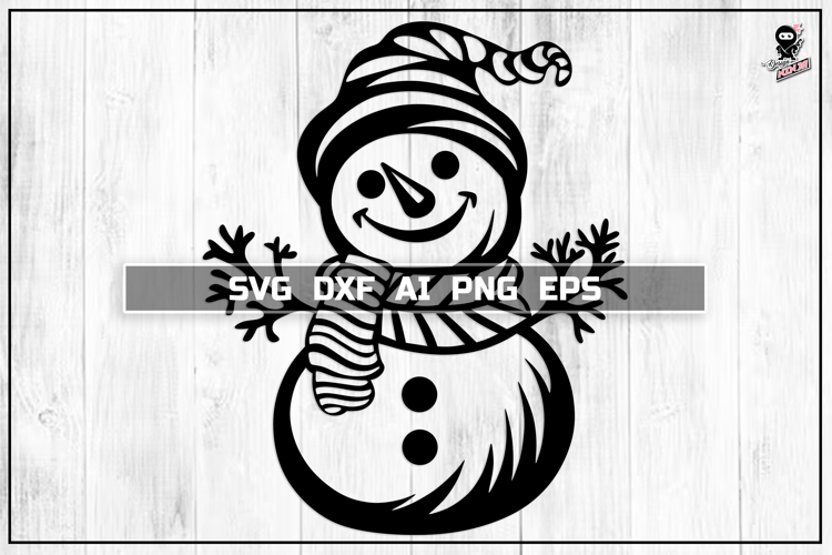 Snowman Svg, Cute Christmas, Winter Cut files DXF PNG