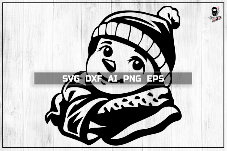 Snowman Svg, Cute Christmas, Winter Cut files DXF PNG
