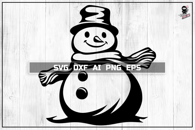Snowman Svg, Cute Christmas, Winter Cut files DXF PNG