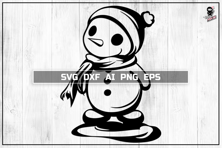 Snowman Svg, Cute Christmas, Winter Cut files DXF PNG
