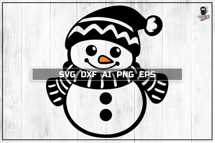 Snowman Svg, Cute Christmas, Winter Cut files DXF PNG