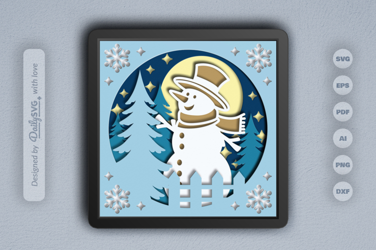 Christmas Snowman Svg Image 3