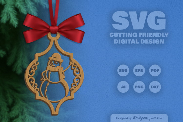Snowman Arabesque Hanging Ornament example image 1