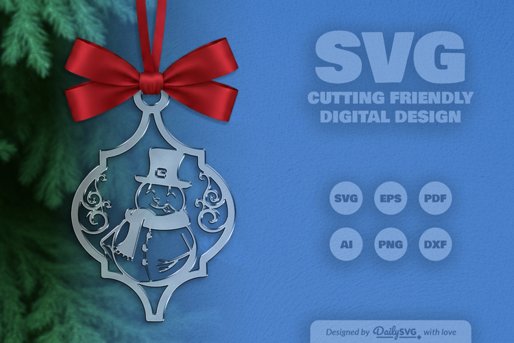 Snowman Arabesque Hanging Ornament example image 1