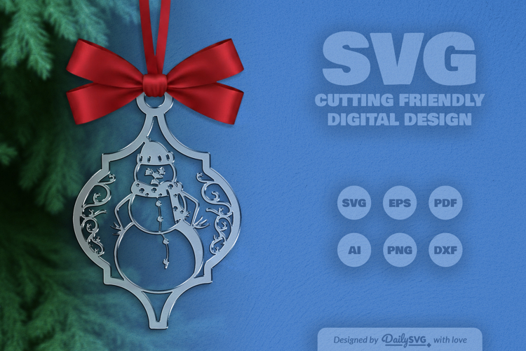 Snowman Arabesque Hanging Ornament example image 1