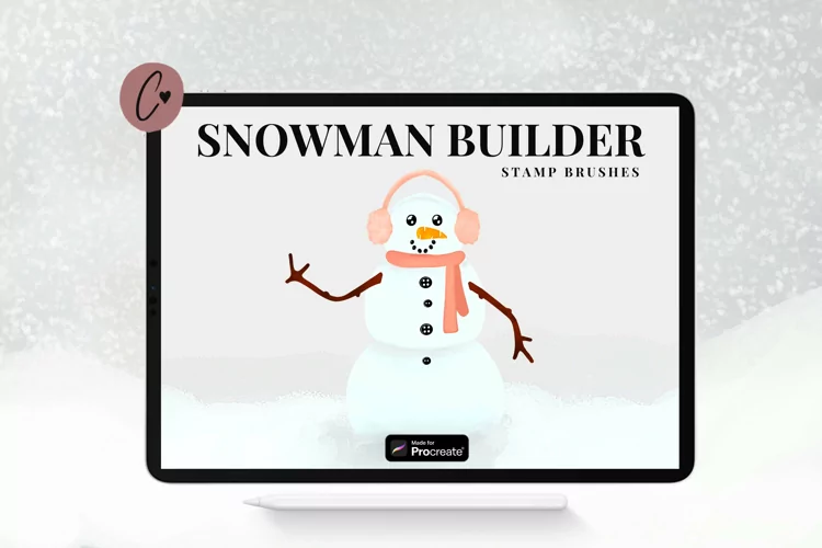 Snowman Builder Brushes for Procreate