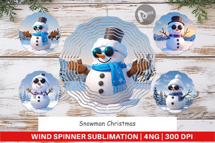 Wind Spinner Snowman Christmas