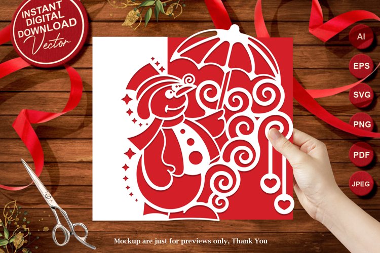 Cute Snowman Clipart Image 9