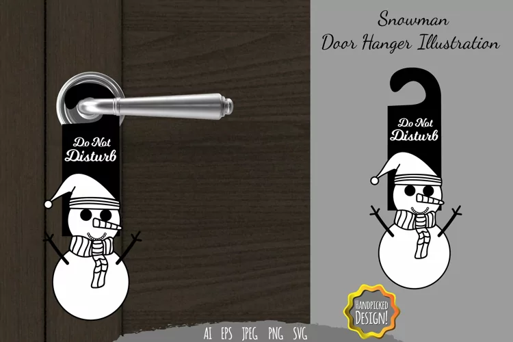 Snowman Door Tag - Do Not Disturb SVG File