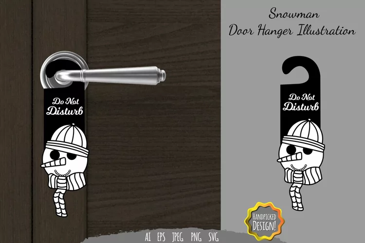 Snowman Door Tag - Do Not Disturb SVG File