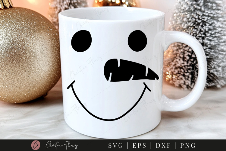 Snowman Face SVG PNG EPS DXF