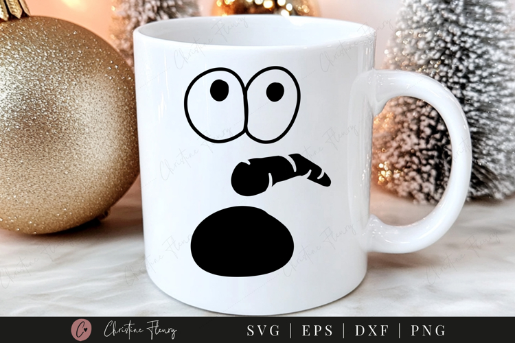 Snowman Face SVG PNG EPS DXF