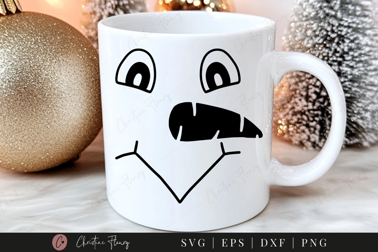Snowman Face SVG PNG EPS DXF