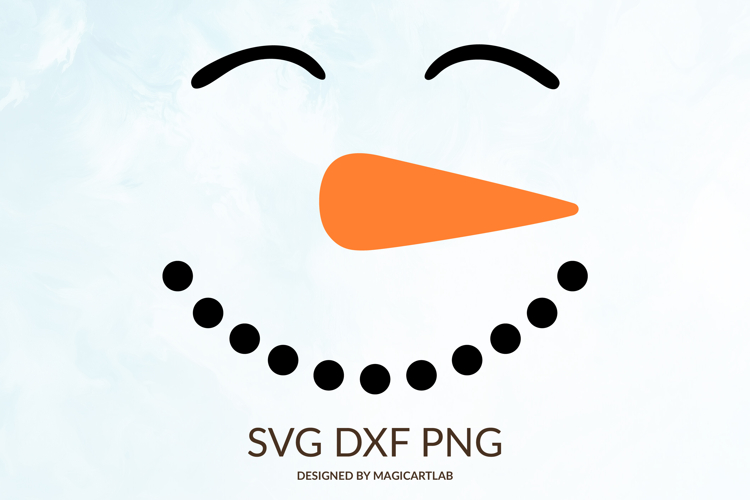 Snowman Face SVG|Cute Snowman Cut File