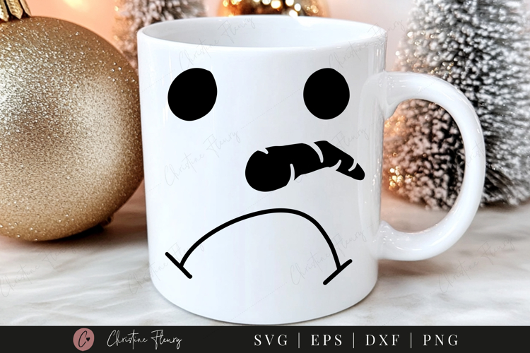 Snowman Face SVG PNG EPS DXF