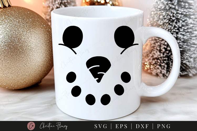 Snowman Face SVG PNG EPS DXF