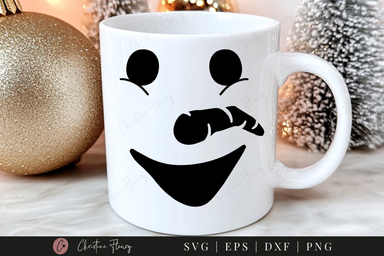 Snowman Face SVG PNG EPS DXF