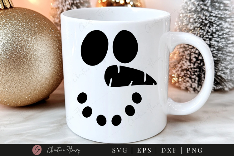 Snowman Face SVG PNG EPS DXF