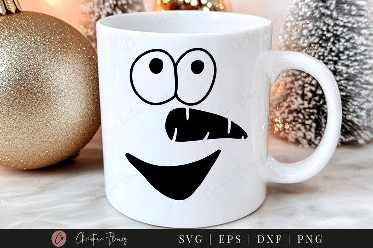 Snowman Face SVG PNG EPS DXF