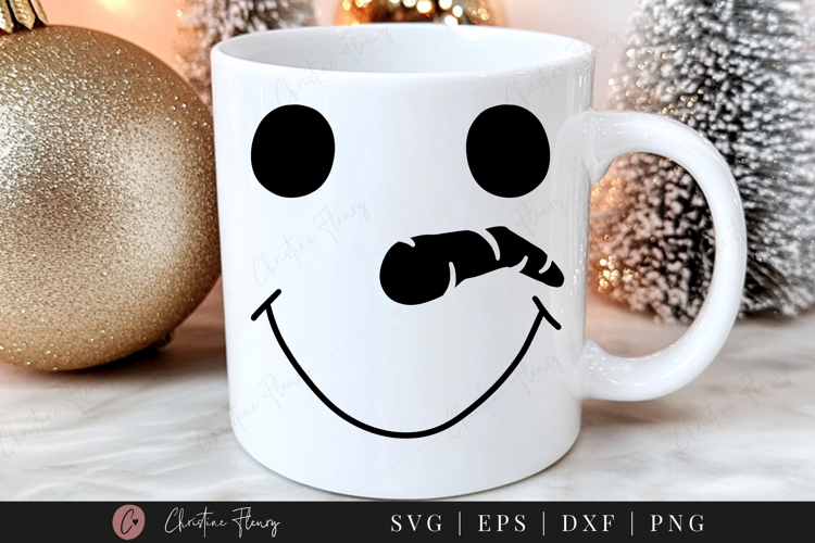 Snowman Face SVG PNG EPS DXF
