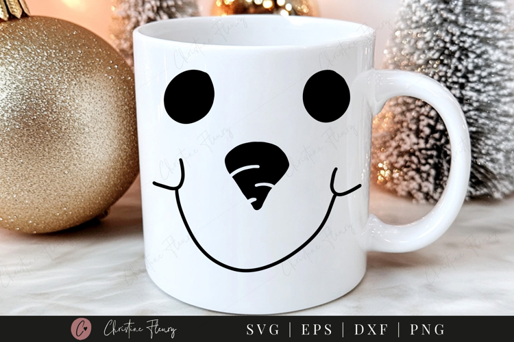 Snowman Face SVG PNG EPS DXF